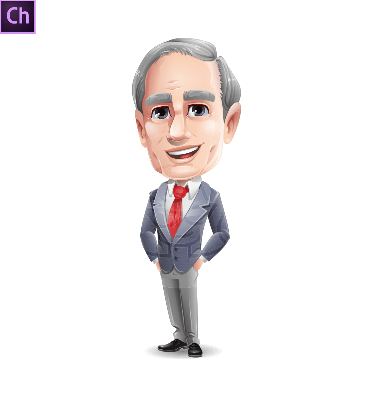 Mature Businessman Character Animator Puppet